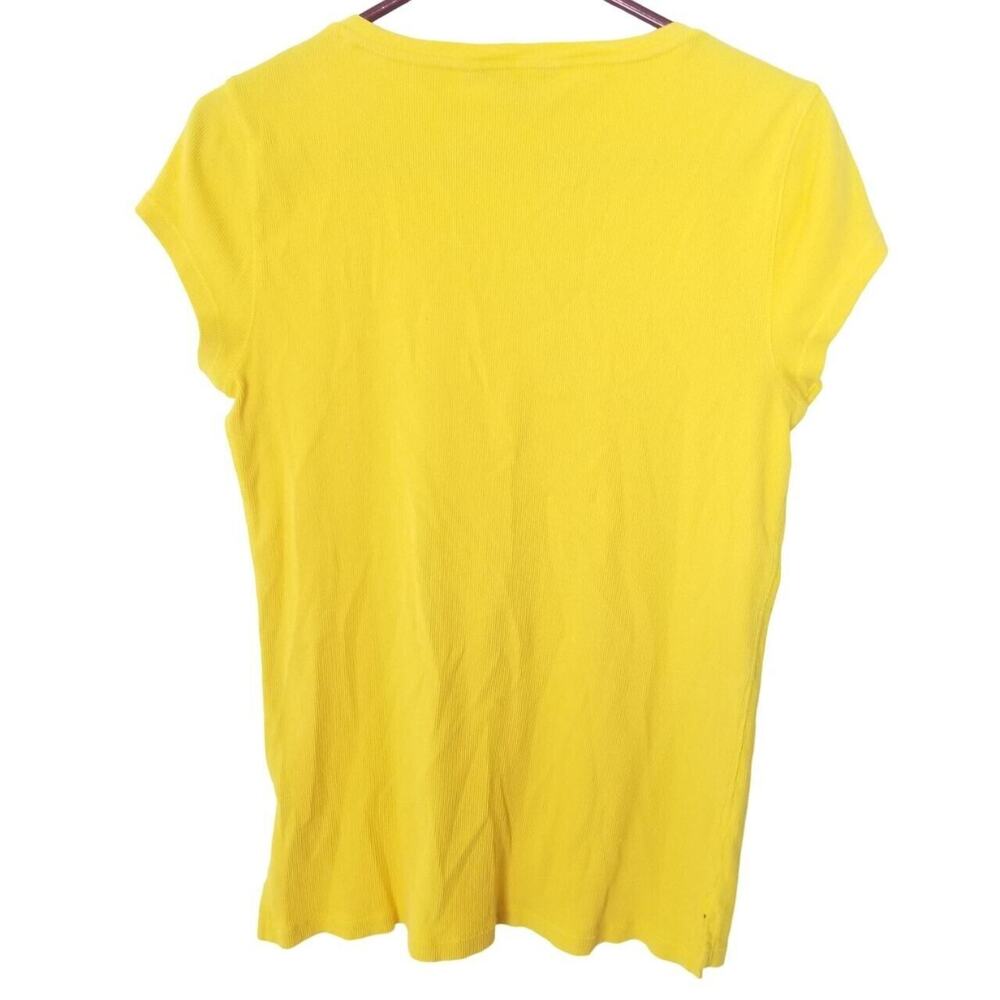 Lauren Ralph Lauren Womens L Ribbed Lace Up Shirt Size L Classic Preppy Cotton - Picture 7 of 7